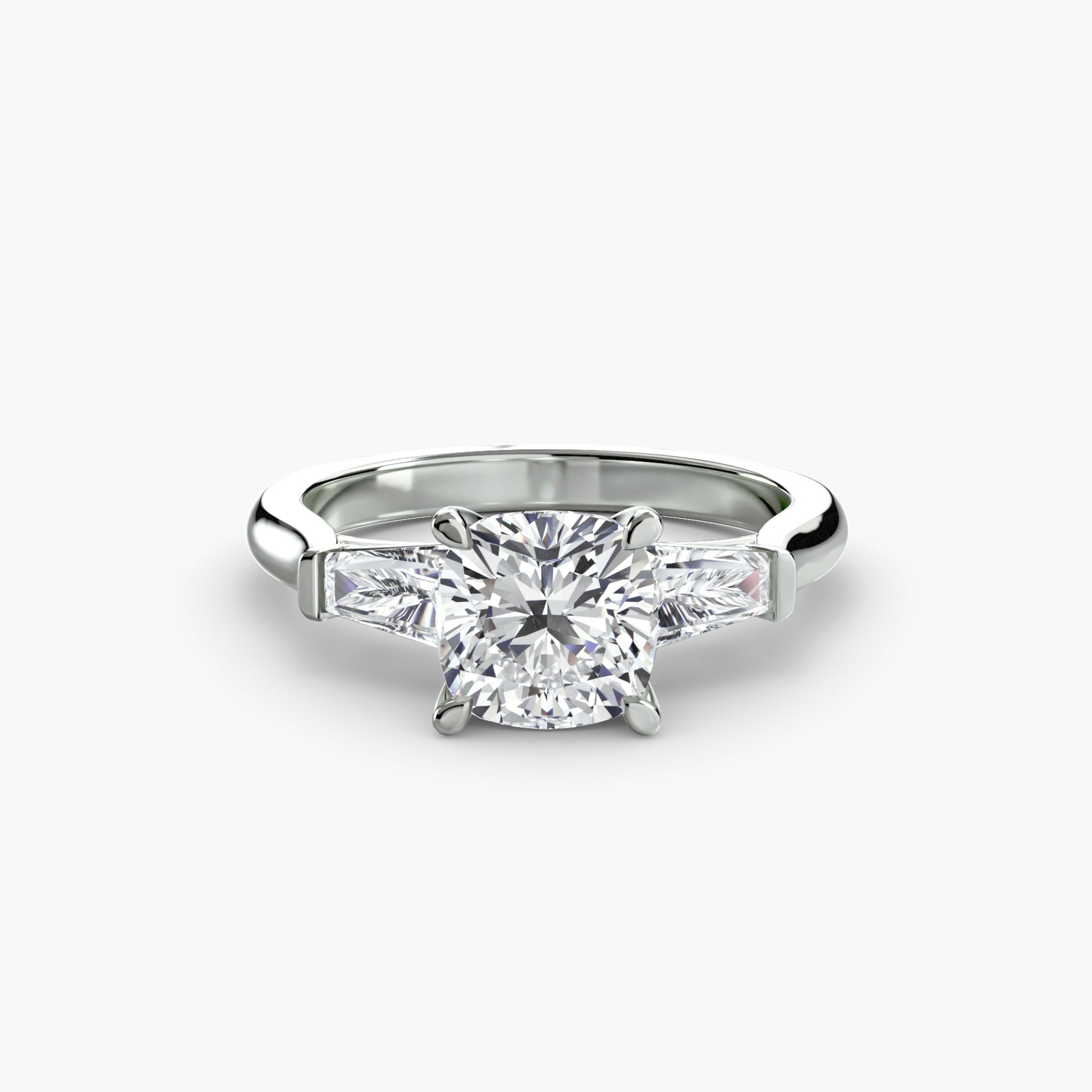 Three-Stone Ring (Baguette Side Stones)