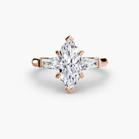 Three-Stone Ring (Baguette Side Stones)