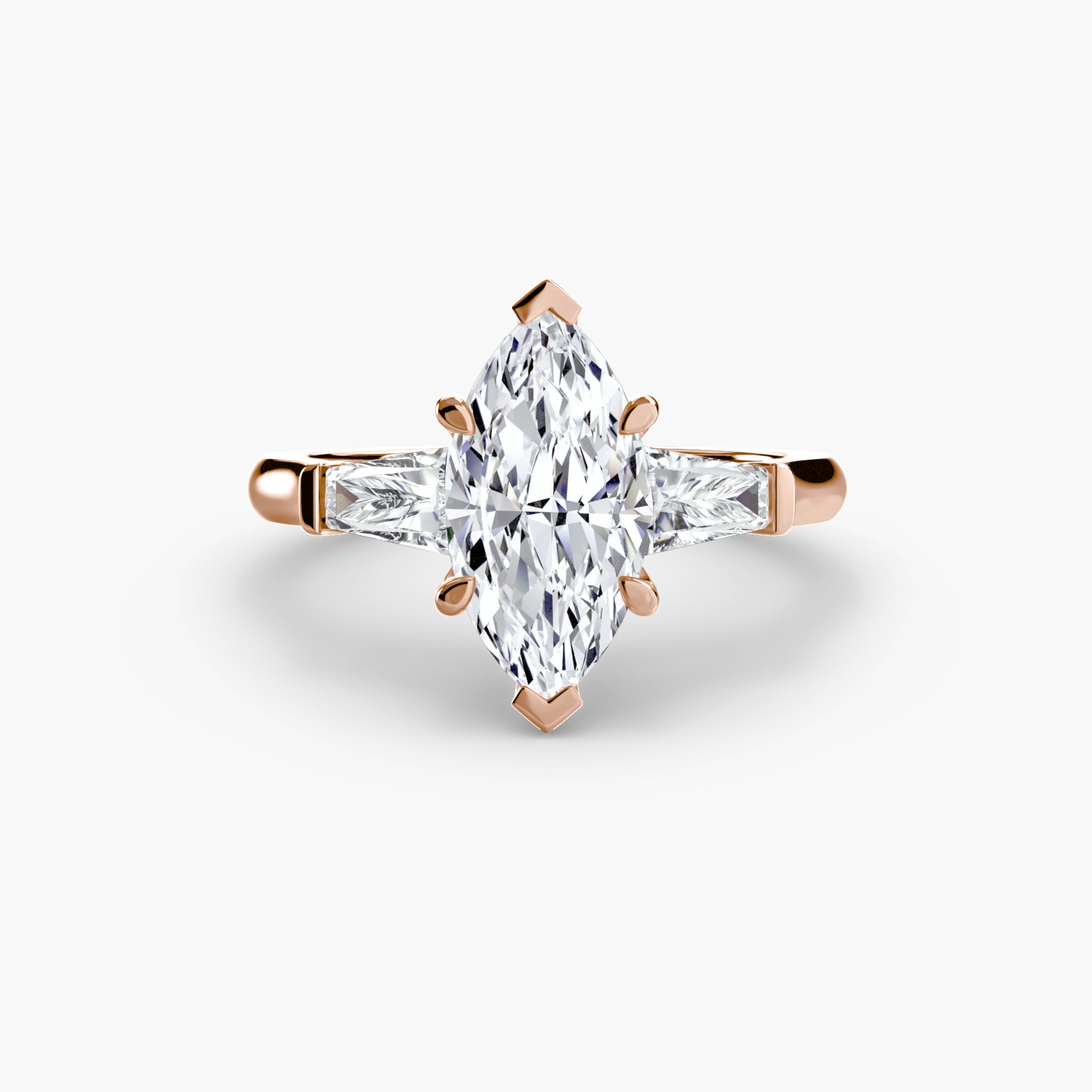 Three-Stone Ring (Baguette Side Stones)