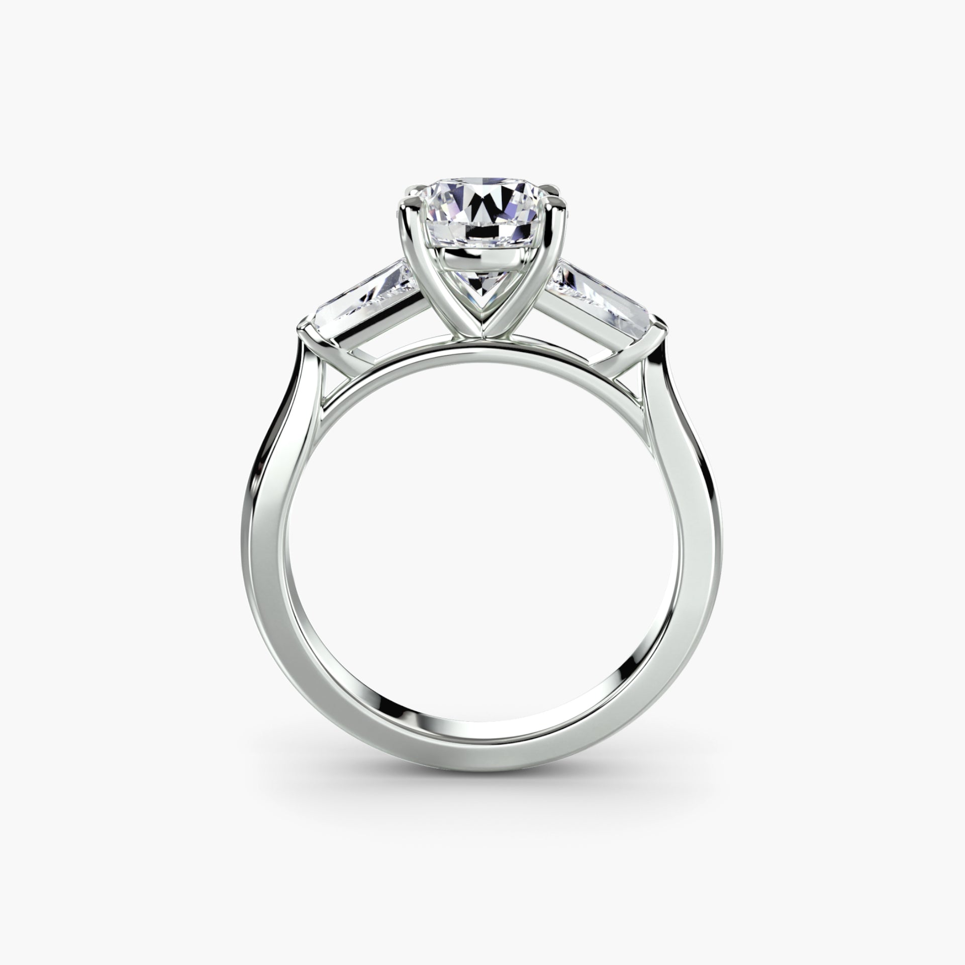 Three-Stone Ring (Baguette Side Stones)