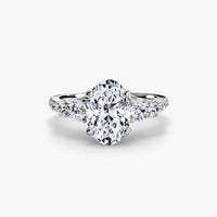 Five Stone Ring with Pavé Band
