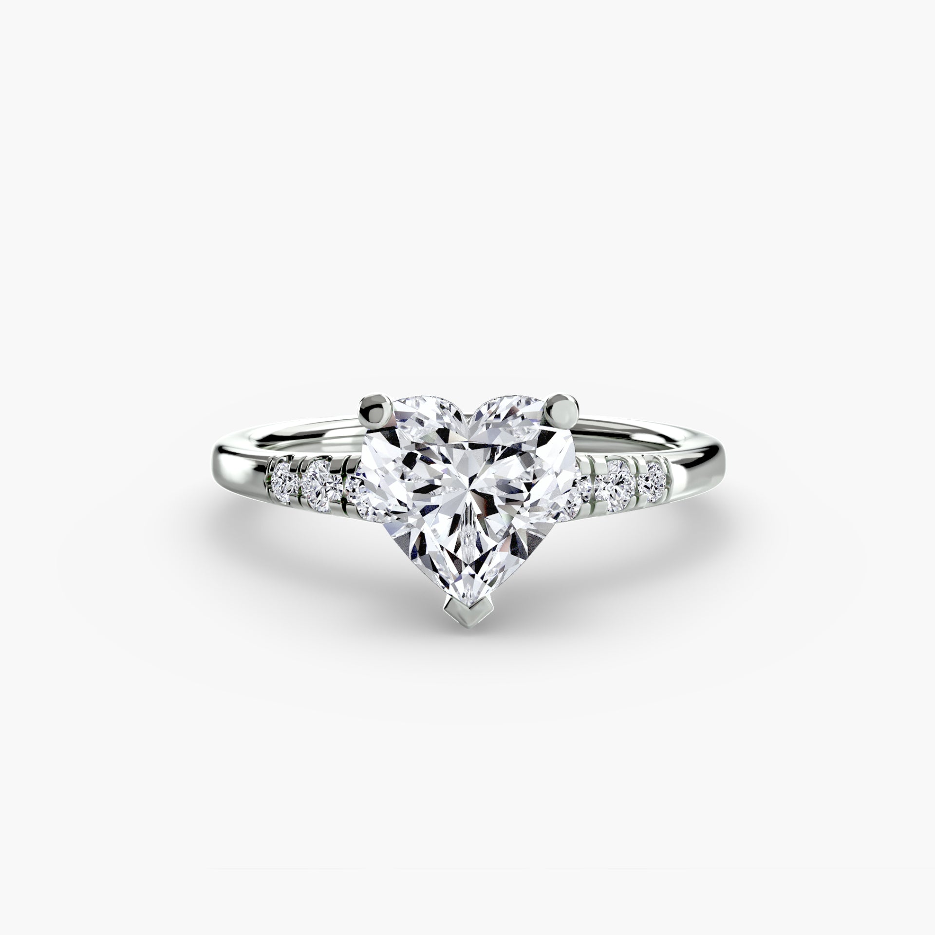 Solitaire with Shoulder Accents