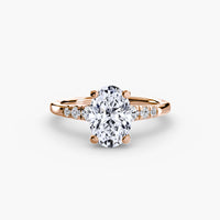 Solitaire with Shoulder Accents