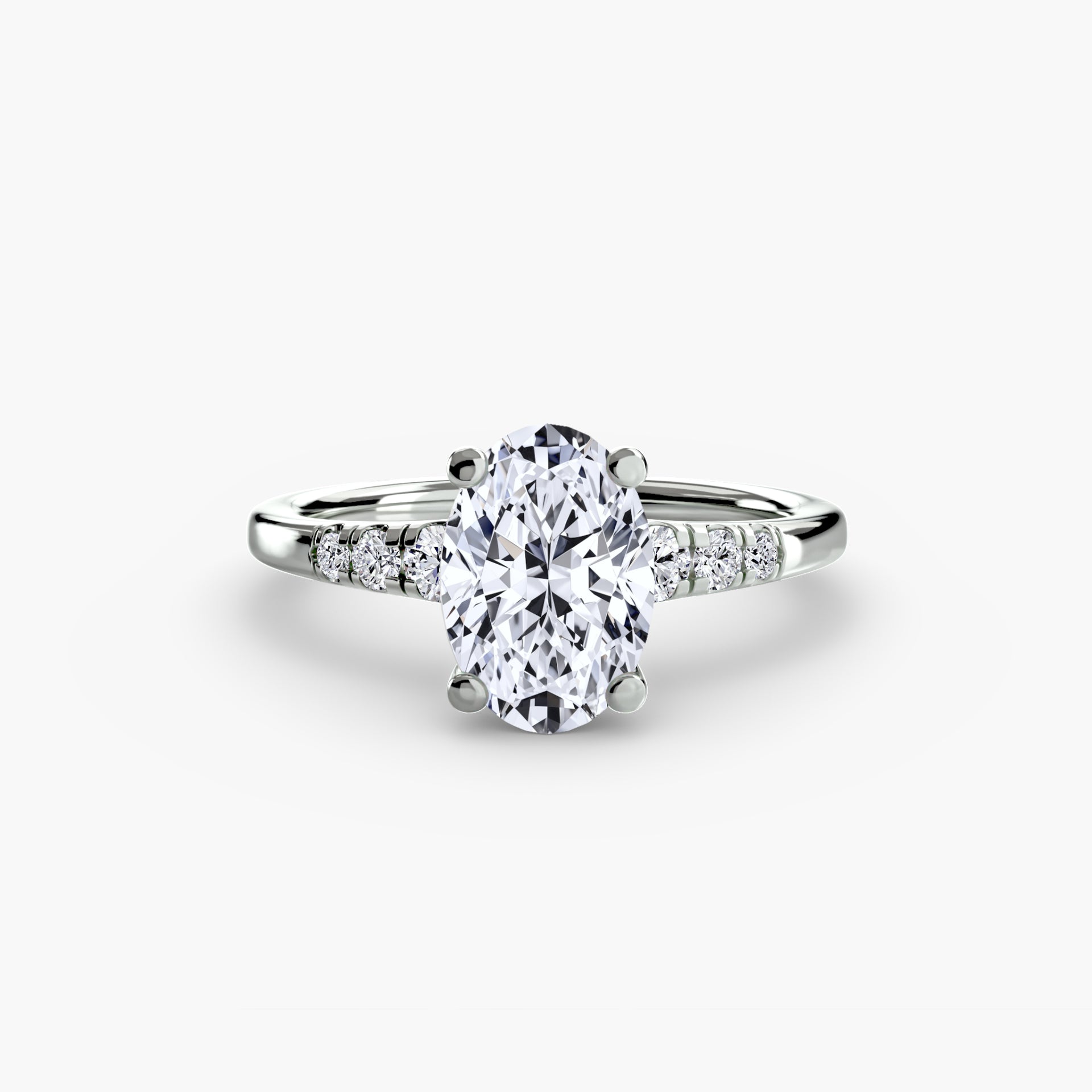 Solitaire with Shoulder Accents