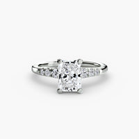 Solitaire with Shoulder Accents