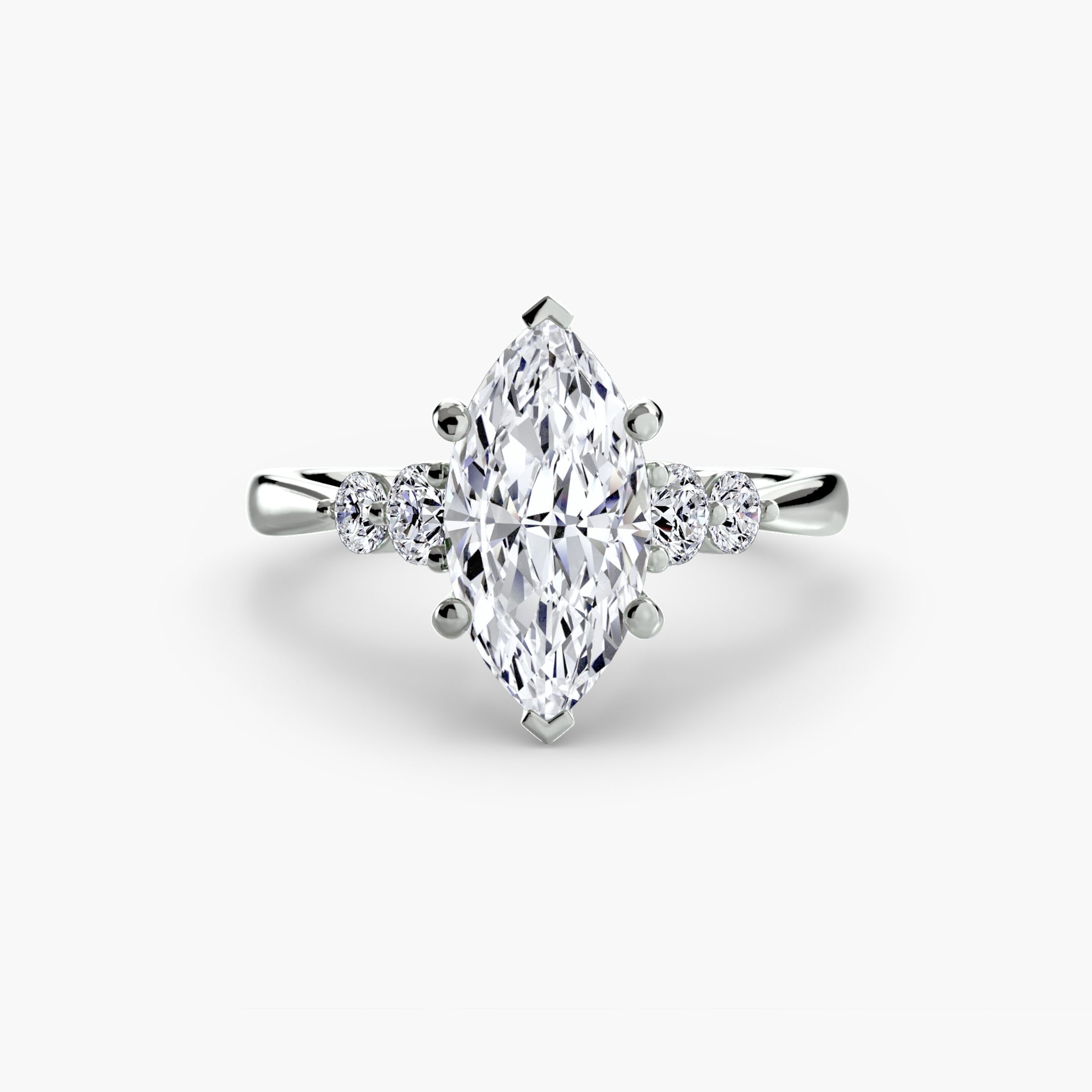 Solitaire with Shoulder Accents 2