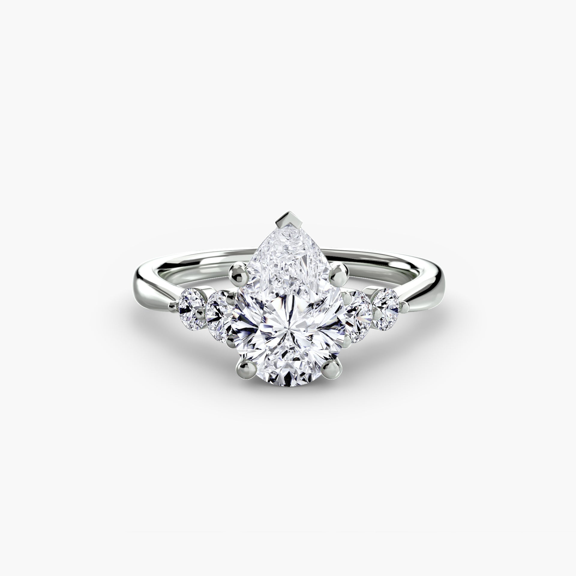 Solitaire with Shoulder Accents 2