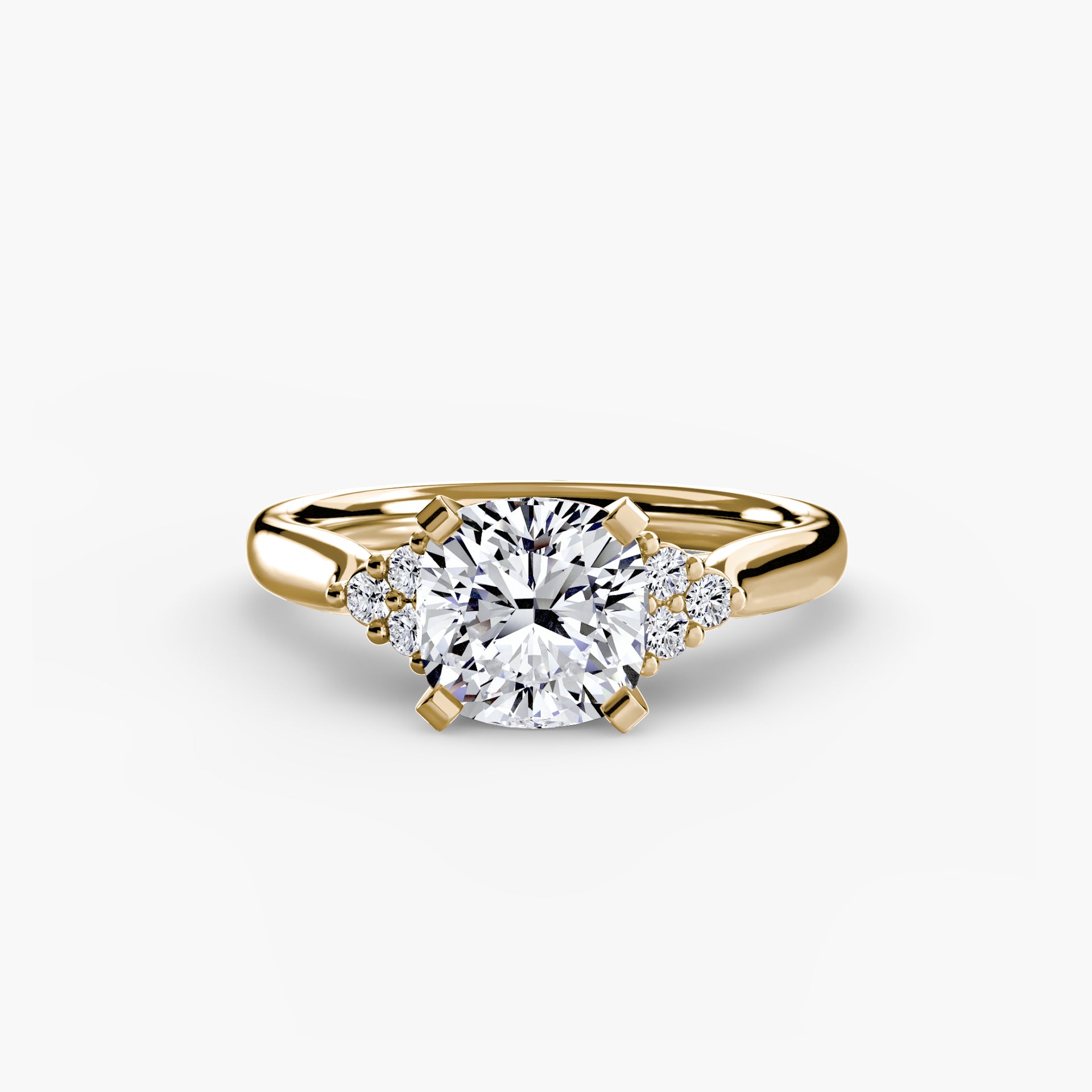 Solitaire with Cluster Shoulders 2