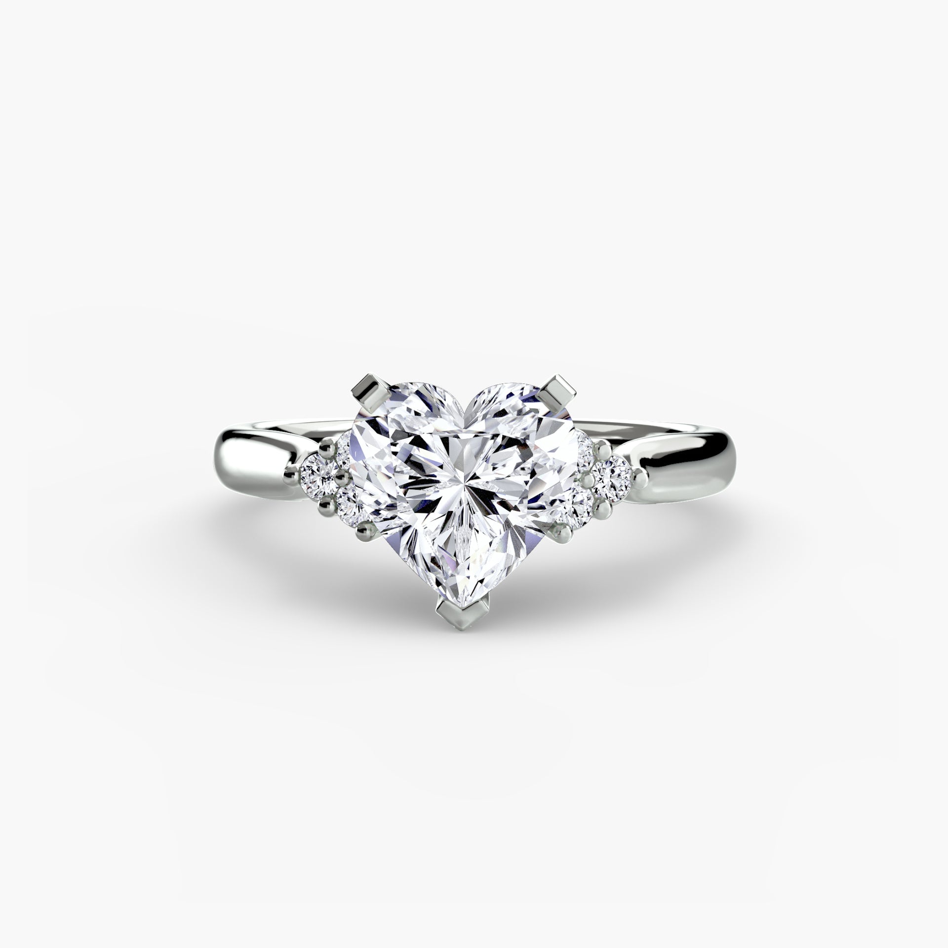 Solitaire with Cluster Shoulders 2