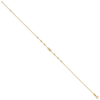 14K Infinity Symbol 10in Plus 1in ext. Anklet