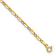 14K Polished Fancy Link 9in Plus 1in extension Anklet