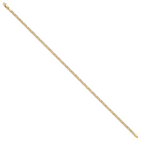 14k and Rose Xs and Hearts 10in Anklet