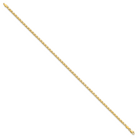 14k Polished Double-Sided Heart 10in Anklet