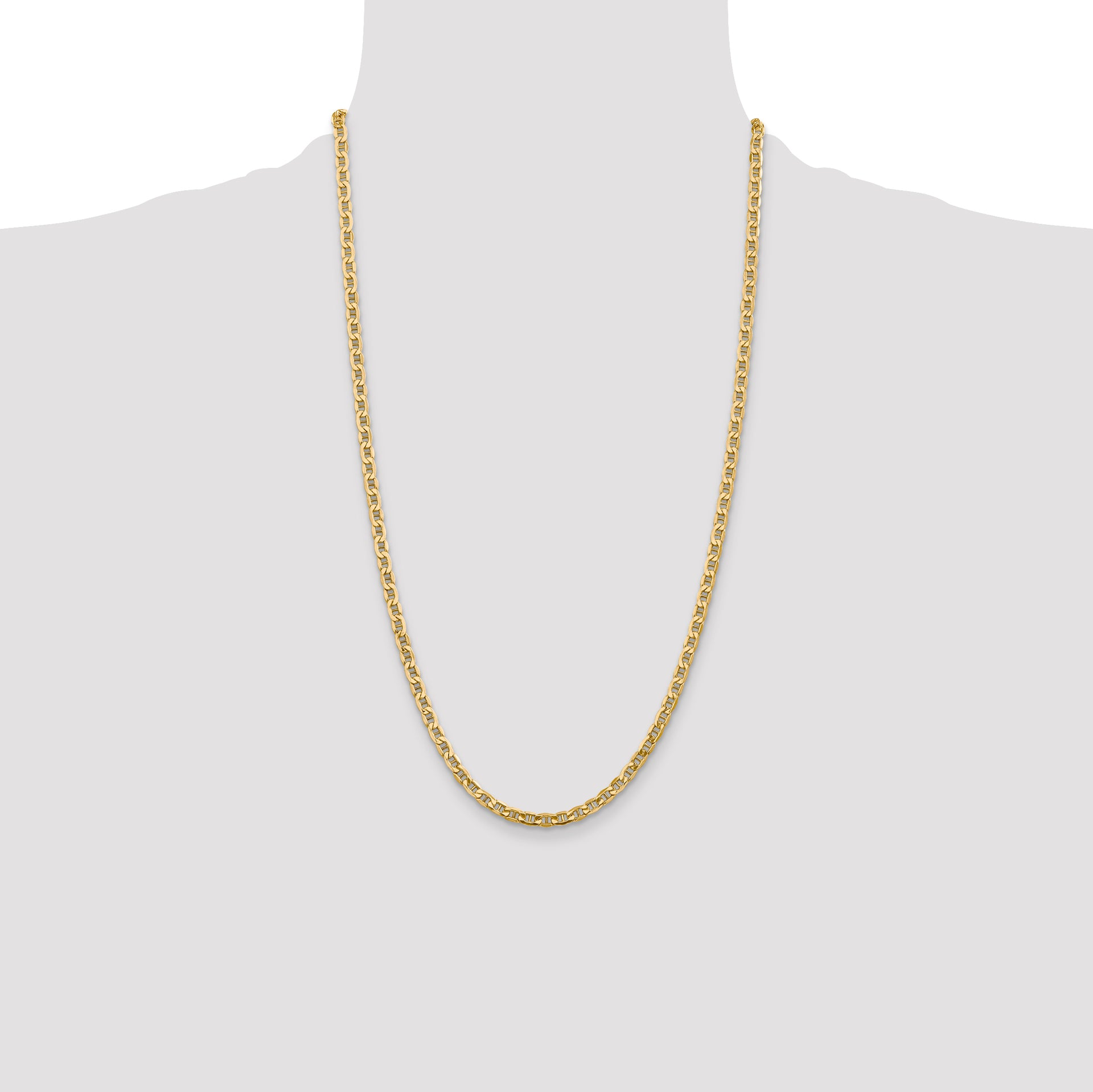14k 4mm Semi-Solid Anchor Chain