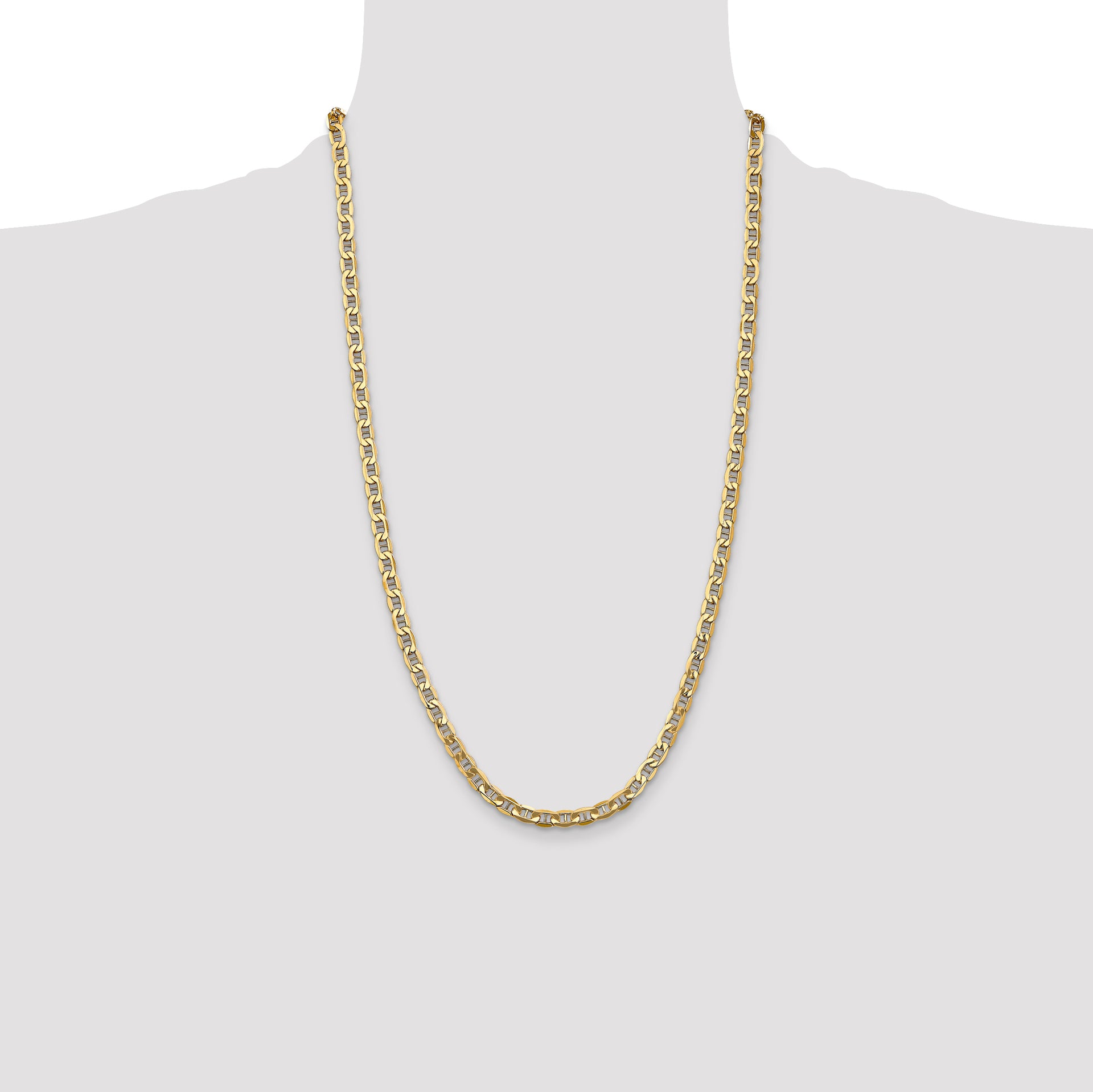 14k 4.75mm Semi-Solid Anchor Chain