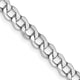 14k White Gold 4.3mm Semi-Solid Curb Chain