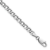 14k White Gold 4.3mm Semi-Solid Curb Chain