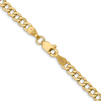 14k 3.35mm Semi-Solid Curb Chain