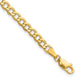 14k 4.3mm Semi-Solid Curb Chain Anklet
