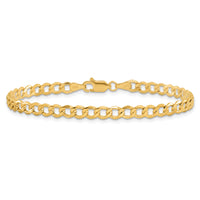 14k 4.3mm Semi-Solid Curb Chain Anklet