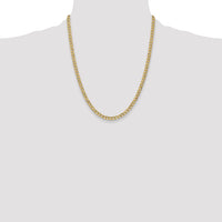 14k 4.3mm Semi-Solid Curb Chain