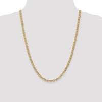 14k 4.3mm Semi-Solid Curb Chain