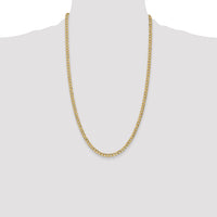 14k 4.3mm Semi-Solid Curb Chain