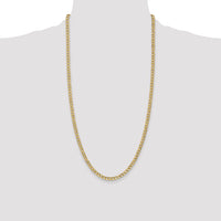 14k 4.3mm Semi-Solid Curb Chain