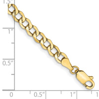 14k 4.3mm Semi-Solid Curb Chain Anklet
