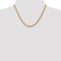 14k 5.25mm Semi-Solid Curb Chain