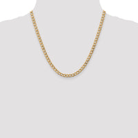 14k 5.25mm Semi-Solid Curb Chain