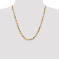 14k 5.25mm Semi-Solid Curb Chain