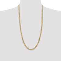 14k 5.25mm Semi-Solid Curb Chain