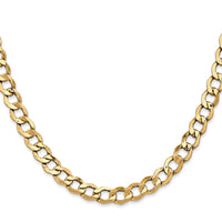 14k 6.5mm Semi-Solid Curb Chain
