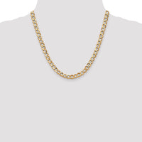14k 6.5mm Semi-Solid Curb Chain
