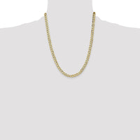 14k 6.5mm Semi-Solid Curb Chain