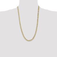14k 6.5mm Semi-Solid Curb Chain