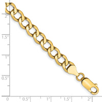 14k 6.5mm Semi-Solid Curb Chain