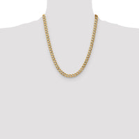 14k 7mm Semi-Solid Curb Chain
