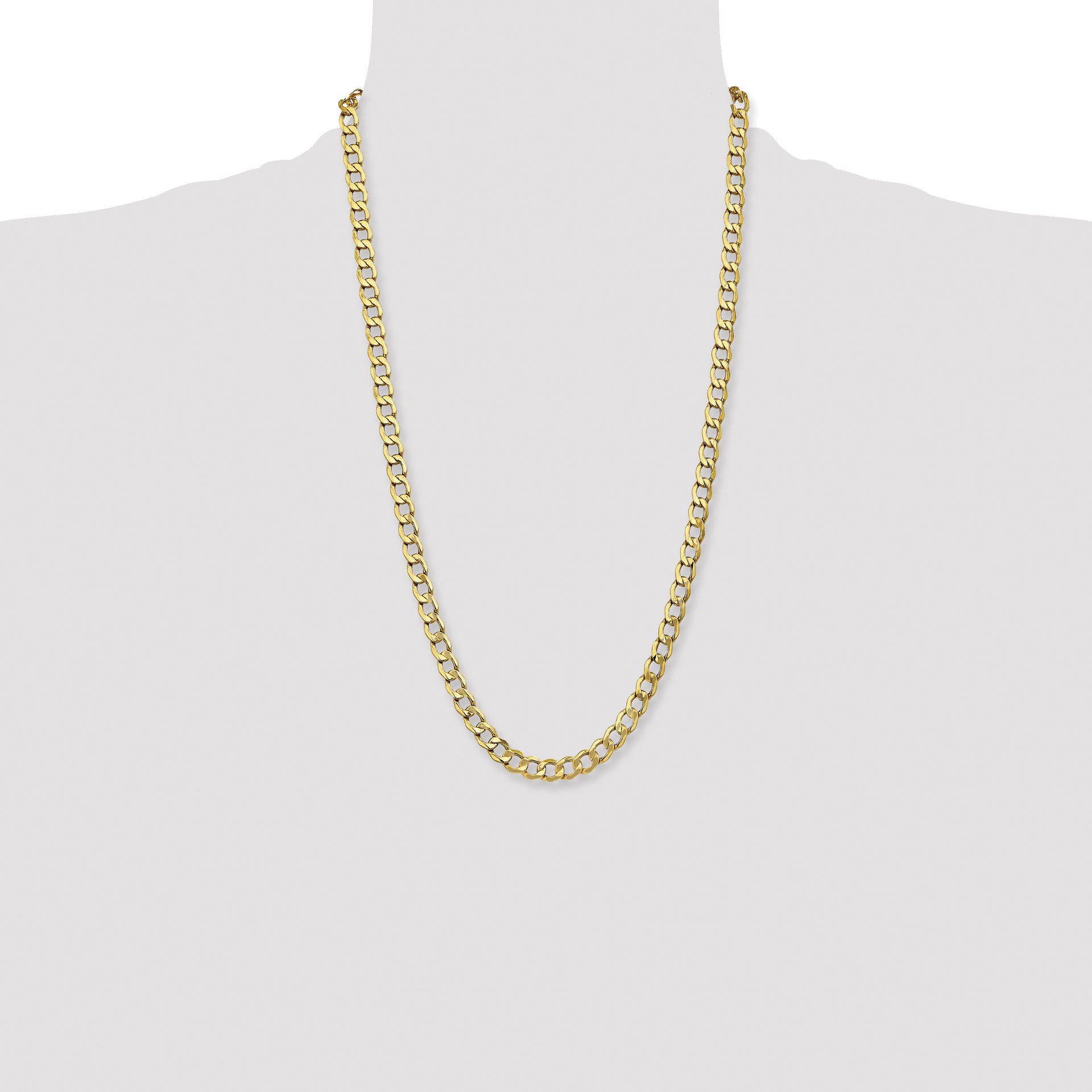 14k 7mm Semi-Solid Curb Chain