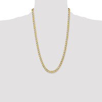 14k 7mm Semi-Solid Curb Chain
