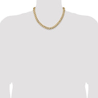 14k 9mm Semi-Solid Curb Chain