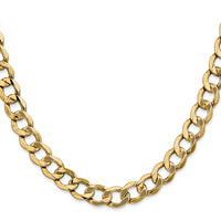 14k 9mm Semi-Solid Curb Chain