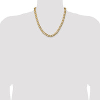 14k 9mm Semi-Solid Curb Chain