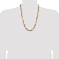 14k 9mm Semi-Solid Curb Chain