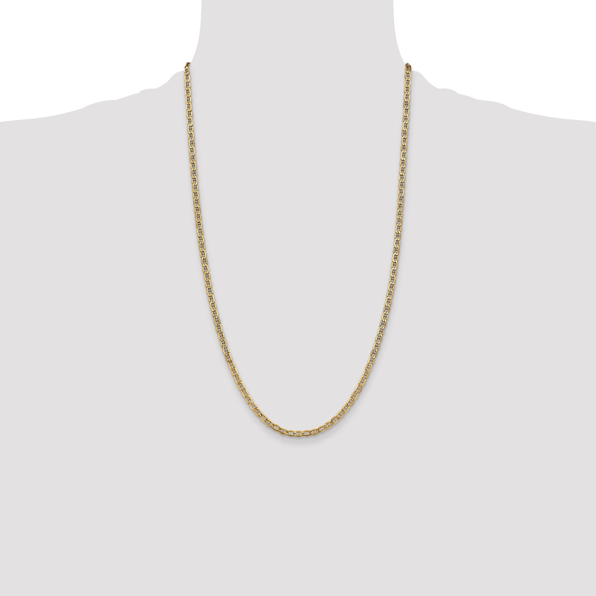 14k 3.2mm Semi-Solid Anchor Chain