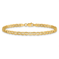 14k 3.2mm Semi-Solid Anchor Chain Anklet