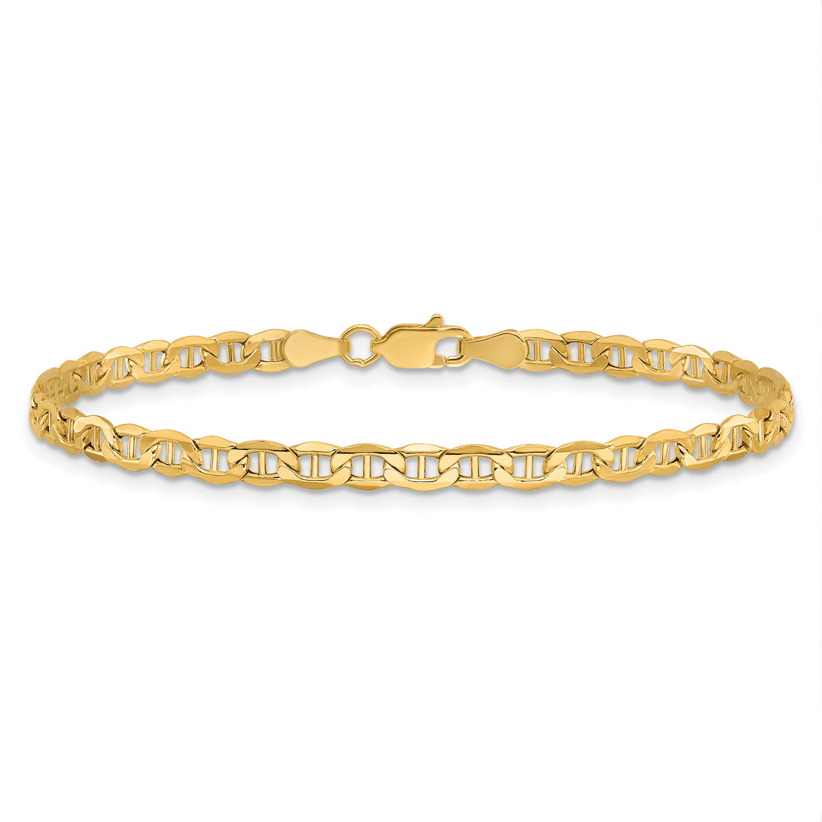14k 3.2mm Semi-Solid Anchor Chain Anklet
