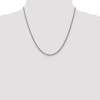 14k White Gold 2.5mm Semi-Solid Curb Chain