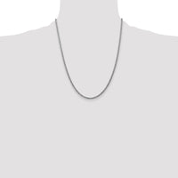 14k White Gold 2.5mm Semi-Solid Curb Chain